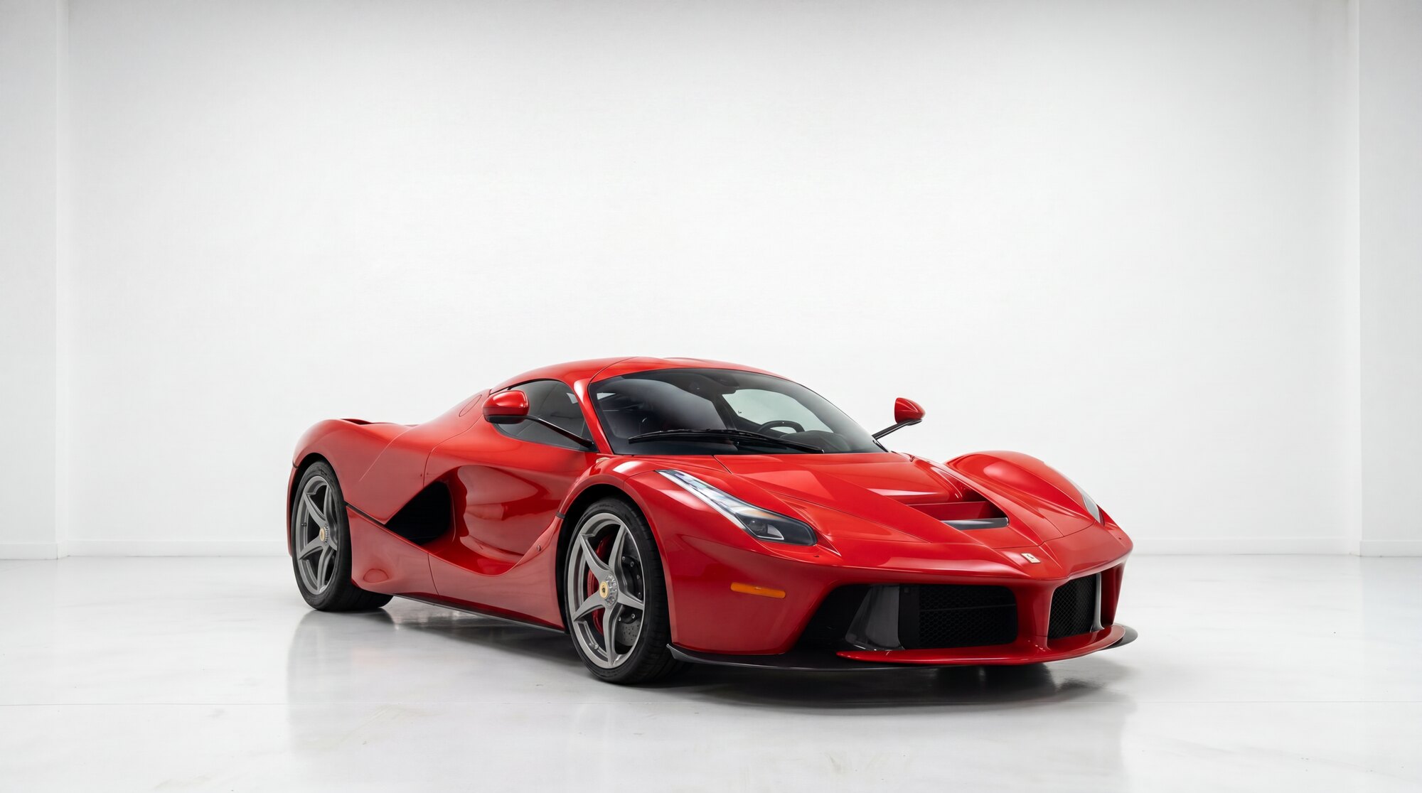 Red Ferrari LaFerrari finished to a mirror gloss in the Croydon Coach Works studio